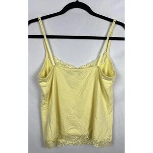 Caslon Soft Yellow Lace Trim Camisole